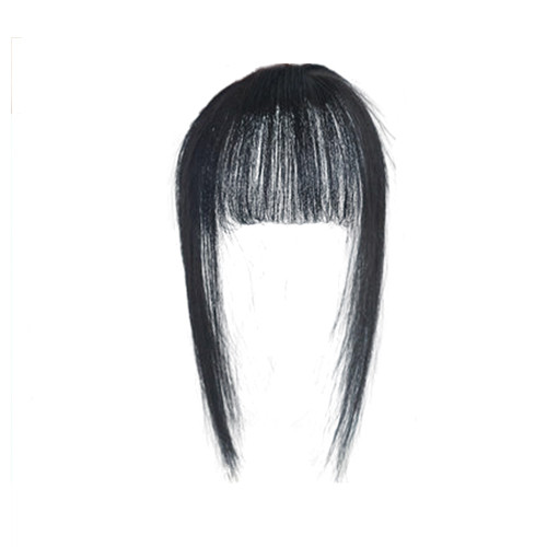 Remeehi  Hair Toupee  Neat Bangs Stragight  Mono 3.5*4.5cm Net Breathable  Light and Thin Straight Hair Topper For Loss hair Cover White hair