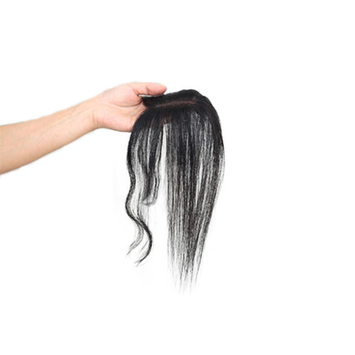 Remeehi Natural Human Hair Bang Wigs Human  Hair Topper For Cover Loss  Hair