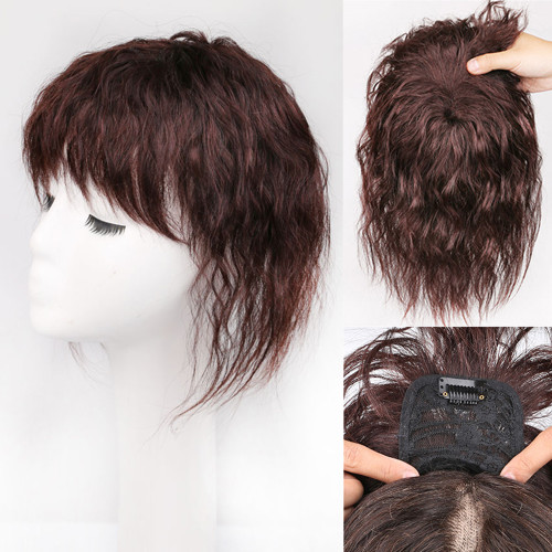 Remeehi Short 100% Human Hair Curly Hair Topper Clip In Toupee Hair Hairpieces With Bang Remeehi Short 100% Human Hair Curly Hair Topper Clip In Toupee Hair Hairpieces With Bang