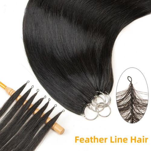 Feather Line Hair Extensions Wholesale; Invisible, Light