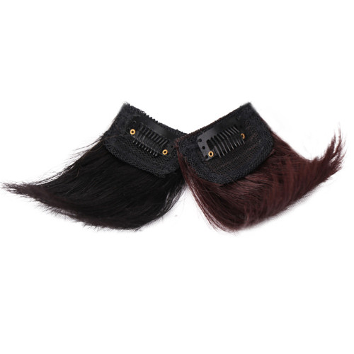 100% Real Human Hair Clip in Hair Extension Cover Thin Loss Hairpiece For  Men