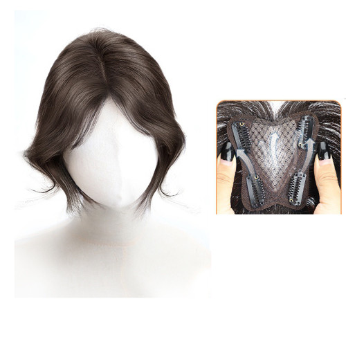 RemeeHi Seamless Straight  Middle Part Bangs 100% Real Human Hair Topper hairpieces For Women RemeeHi Seamless Straight  Middle Part Bangs 100% Real Human Hair Topper hairpieces For Women