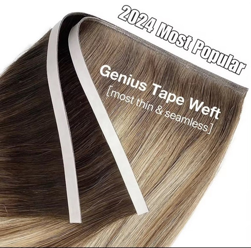 Remeehi Grey Straight 2024 New Trend New Design Can be Cut Seamless Double Drawn Genius Weft With Tape Hair 100g