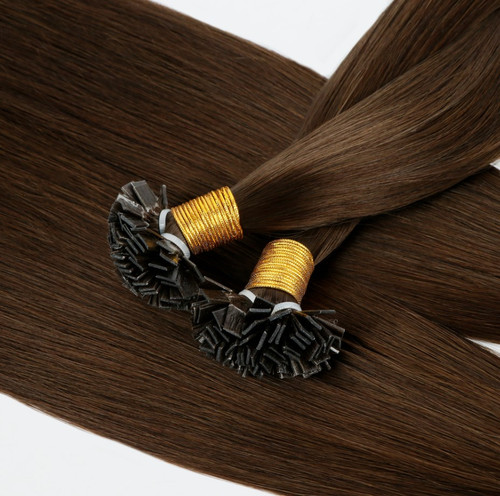 RemeeHi Seamless Flat Keratin Tip 100% Remy Human Hair Extensions Fusion Hair SLIVER Grey 100g