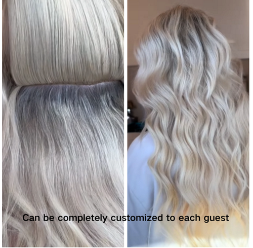 Remeehi Curly Wavy Double Drawn 100% Remy Hair Extension Natural Straight Genius Weft Hair 100g can be cut 