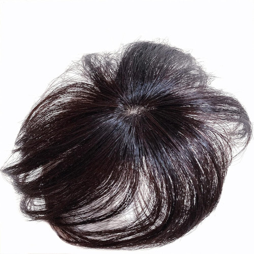 Remeehi Silk Base Clip In Human Hair Toppers For Women Men -Loss Thin Hair Top Replacement Straight