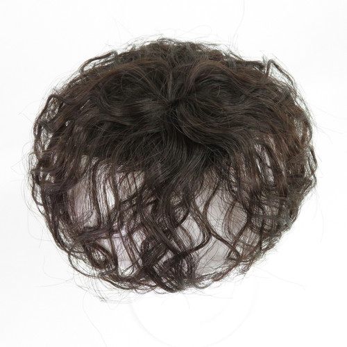 Remeehi RemeeHi Human Hair Nature Curly Topper Replacement Fluffy Hairpiece Seamless Clip in Top Wiglet for Women Thin Hair