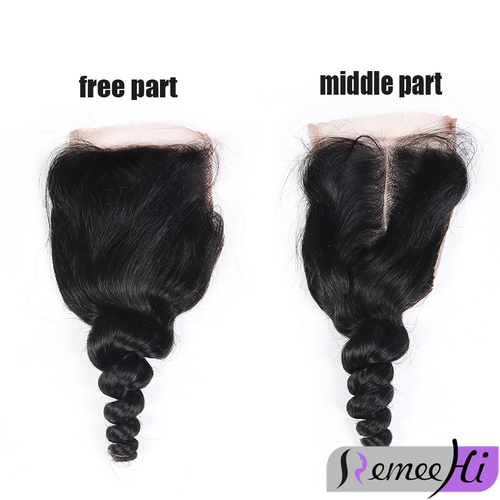 Remeehi Loose Wave Silk Base Top Closure Bleached Knots Free/Middle/3 Part 4"X4" Remeehi Loose Wave Silk Base Top Closure Bleached Knots Free/Middle/3 Part 4"X4"