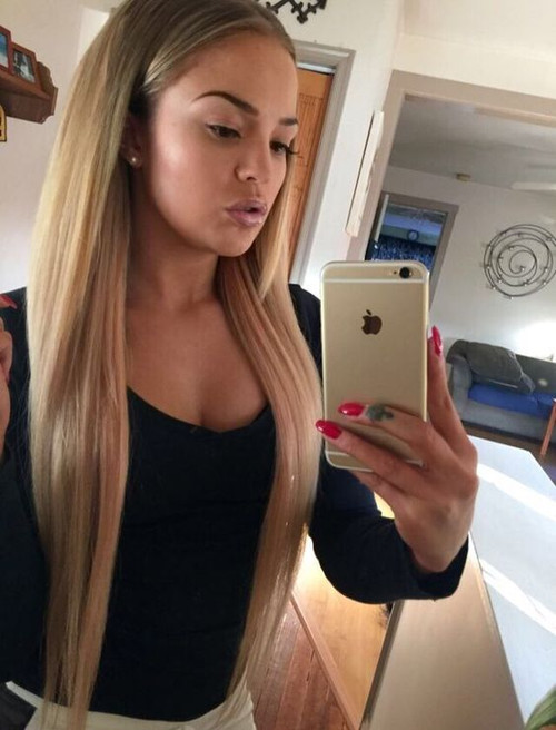 Remeehi Brazilian Remy Hair 27# Dark Blonde Silky Straight Wavy full lace wig