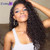 Remeehi Deep Curly Brazilian Virgin Lace Front Human Hair Glueless Wigs Free Part