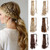 16"-22" Remeehi 100% Real Human Hair Wave Wrap Around Ponytail Extensions for Women 100G