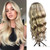 Remeehi 3/4 Half Wig Brazilian Remy Human Hair Wigs Body Wave Clip in None Lace Half Wig