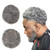 RemeeHi Seamless Mens afro Curly Grey black Wig Toupee Frontal Hairpiece Human Hair Replacement System For Men's Thin Hair