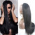 Remeehi 22" Thick Straight 8# Browm Real Human Hair 3/4 Half Wigs Clip in Half Wigs Hair Piece for Women