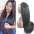 US STOCK SALE! Remeehi 22" Thick Straight 8# Browm Real Human Hair 3/4 Half Wigs Clip in Half Wigs Hair Piece for Women