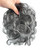 Fluffy Brown Grey Fluffy Curly Wavy 100% Remy Human Hair Wiglet Topper HairPieces For Women
