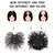 Remeehi RemeeHi Human Hair Nature Curly Topper Replacement Fluffy Hairpiece Seamless Clip in Top Wiglet for Women Thin Hair