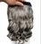 RemeeHi 16"-26" Wavy Silver Gray Mixed Hair 100% Remy Human Hair Ponytail 100g