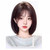Remeehi Bob Wig with Air Bangs for Women Real Human Hair Wig Neat Straight Wig Cap Wig
