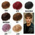 Men's Short Brown Blonde Curly Hair Topper Human Hair Clip In HairPieces Toupee Replacement For Men