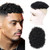 Short Curly Brown Hair Topper Human Hair Clip in Wiglet Hair Pieces Toupee For Men