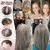Remeehi Bob Straight 10" Hair Natural Grey Salty&pepper hair replacement 100% human hair Topper For Women