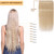 Remeehi One Piece 5 clips Clip-in 100% Human Hair Extensions 16"-28" long 8# color