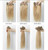 Remeehi Brazilian  Clip In Human Hair Extension Full Head Clip In Human Hair Extensions Clips In 27# 60# 613 # color