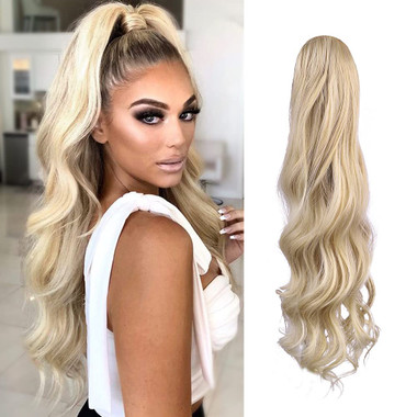 Wavy Curly Ponytail Extensions, 100% Human Hair