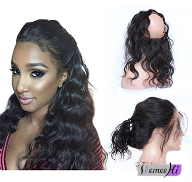 Remeehi Body Wave Brazilian remy hair 360 Lace Frontal  display picture 2
