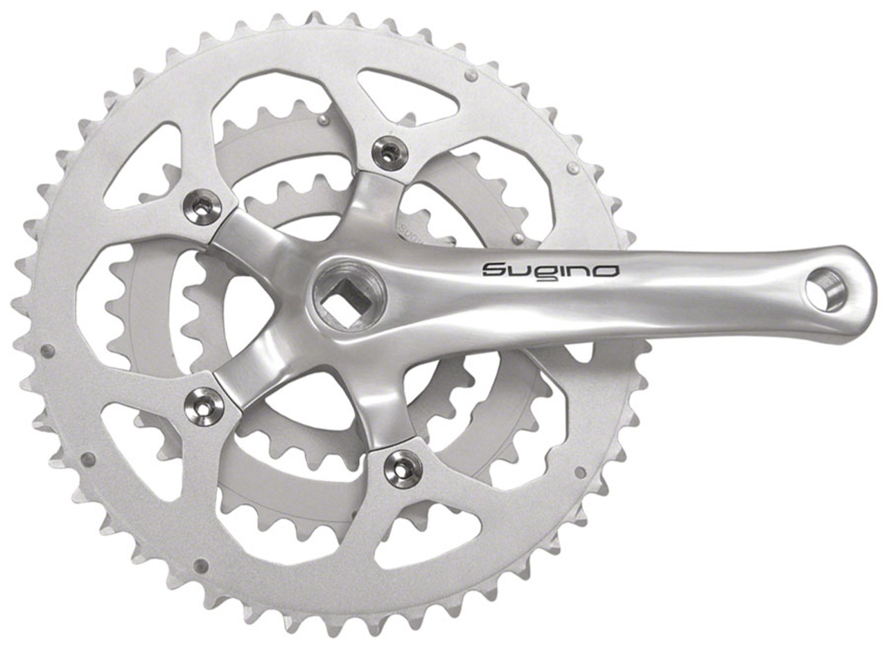 Sugino XD600 Crankset - 165mm, 8/9-Speed, 46/36/26t, 110 BCD