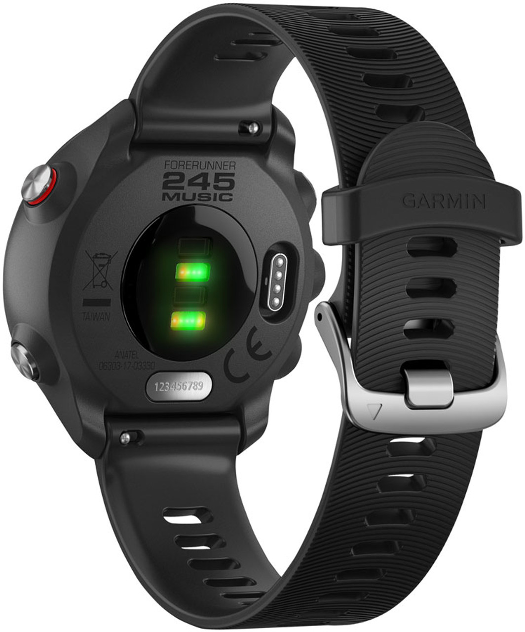 Garmin Forerunner 245 Music Wi-Fi GPS Running Watch: Black/Red