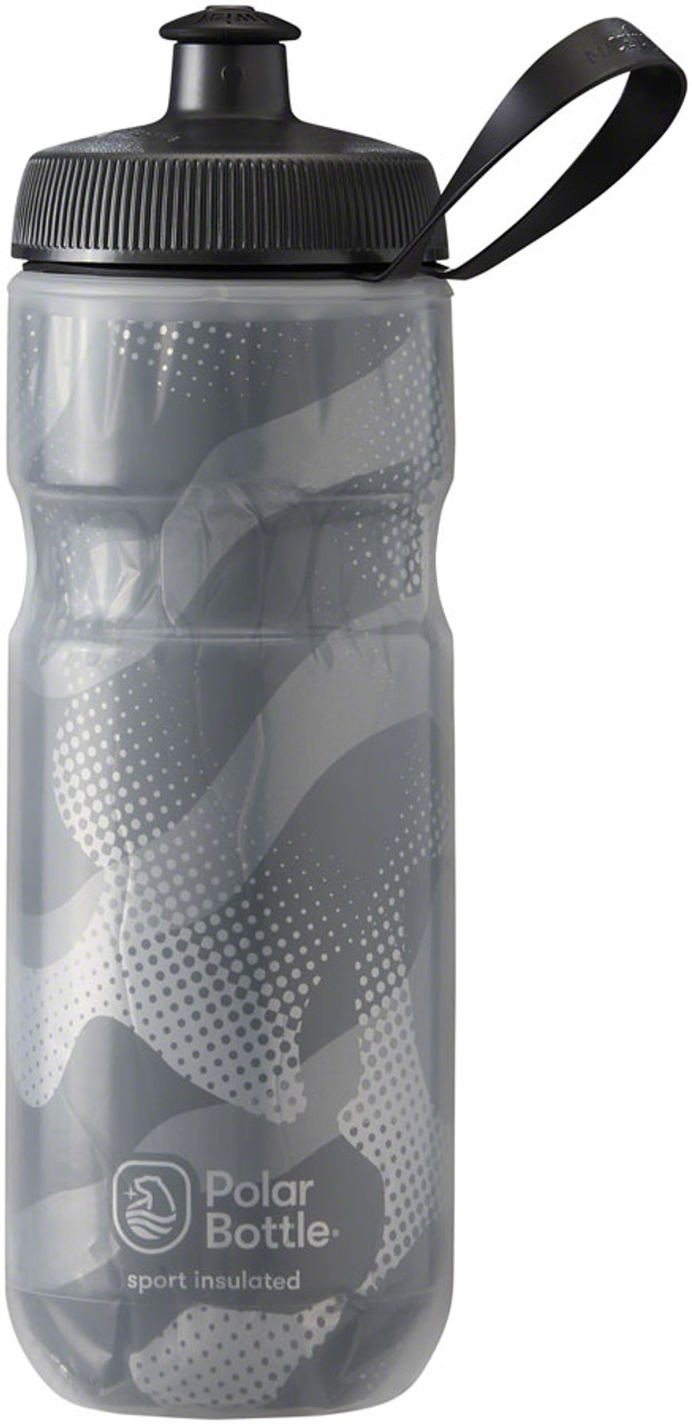 Polar Bottle Sport Insulated Water Bottle 20oz Contender Charcoal/Silver
