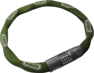 Abus 8808C Chain Lock - Combination, 2.8', 8mm Square, Green Abus 8808C Chain Lock - Combination, 2.8', 8mm Square, Green