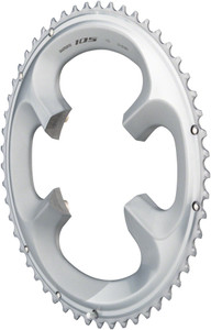 Shimano 105 FC-R7000 53t 4x110 bcd Asymmetric Chainring, Silver Shimano 105 FC-R7000 53t 4x110 bcd Asymmetric Chainring, Silver