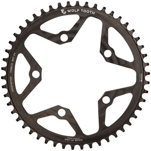 Wolf Tooth 110 BCD Cyclocross and Road Chainring - 52t, 110 BCD, 5-Bolt, Drop-Stop, 10/11/12-Speed Eagle and Flattop Compatible, Black Wolf Tooth 110 BCD Cyclocross and Road Chainring - 52t, 110 BCD, 5-Bolt, Drop-Stop, 10/11/12-Speed Eagle and Flattop Compatible, Black
