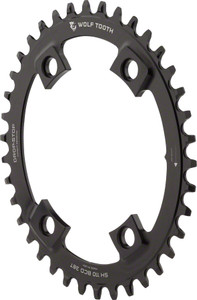 Wolf Tooth Elliptical Shimano 110 Asymmetric BCD Chainring - 40t, 110 Asymmetric BCD, 4-Bolt, Drop-Stop, For Shimano Cranks, Black Wolf Tooth Elliptical Shimano 110 Asymmetric BCD Chainring - 40t, 110 Asymmetric BCD, 4-Bolt, Drop-Stop, For Shimano Cranks, Black