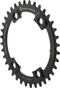 Wolf Tooth Shimano 110 Asymmetric BCD Chainring - 36t, 110 Asymmetric BCD, 4-Bolt, Drop-Stop, For Shimano Cranks, Black Wolf Tooth Shimano 110 Asymmetric BCD Chainring - 36t, 110 Asymmetric BCD, 4-Bolt, Drop-Stop, For Shimano Cranks, Black