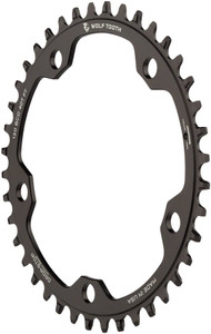 Wolf Tooth 130 BCD Road and Cyclocross Chainring - 42t, 130 BCD, 5-Bolt, Drop-Stop, 10/11/12-Speed Eagle and Flattop Compatible, Black Wolf Tooth 130 BCD Road and Cyclocross Chainring - 42t, 130 BCD, 5-Bolt, Drop-Stop, 10/11/12-Speed Eagle and Flattop Compatible, Black