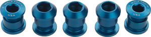 Wolf Tooth Set of 5 Chainring Bolts for 1x use, Dual Hex Fittings, Blue Wolf Tooth Set of 5 Chainring Bolts for 1x use, Dual Hex Fittings, Blue