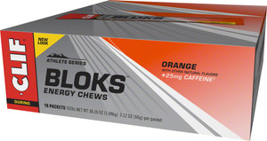 Clif Shot Bloks: Orange with 25mg Caffeine Box of 18 Clif Shot Bloks: Orange with 25mg Caffeine Box of 18