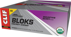 Clif Shot Bloks: Mountain Berry Box of 18 Clif Shot Bloks: Mountain Berry Box of 18