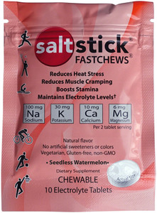 Saltstick Fastchews Chewable Electrolyte Tablets POP: Box of 12 Packets, Seedless Watermelon Saltstick Fastchews Chewable Electrolyte Tablets POP: Box of 12 Packets, Seedless Watermelon