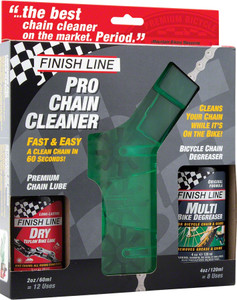 Finish Line Pro Chain Cleaner with 2oz DRY Chain Lubricant and 4oz EcoTech Degreaser Finish Line Pro Chain Cleaner with 2oz DRY Chain Lubricant and 4oz EcoTech Degreaser
