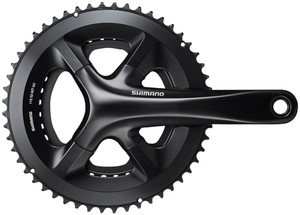 Shimano 105 FC-RS510 Crankset - 165mm, 11-Speed, 50/34t, 110 Asymmetric BCD, Hollowtech II Spindle Interface, Black Shimano 105 FC-RS510 Crankset - 165mm, 11-Speed, 50/34t, 110 Asymmetric BCD, Hollowtech II Spindle Interface, Black