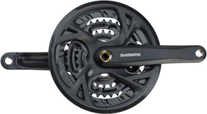 Shimano Altus FC-M371 Crankset - 170mm, 9-Speed, 48/36/26t, Riveted, Square Taper JIS Spindle Interface, Black Shimano Altus FC-M371 Crankset - 170mm, 9-Speed, 48/36/26t, Riveted, Square Taper JIS Spindle Interface, Black
