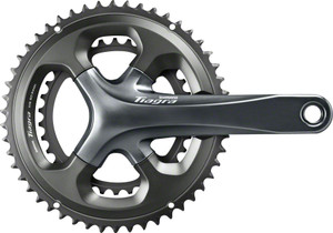 Shimano Tiagra FC-4700 Crankset - 165mm, 10-Speed, 52/36t, 110 Asymmetric BCD, Hollowtech II Spindle Interface, Gray Shimano Tiagra FC-4700 Crankset - 165mm, 10-Speed, 52/36t, 110 Asymmetric BCD, Hollowtech II Spindle Interface, Gray