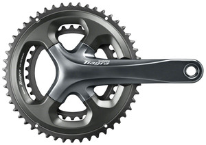 Shimano Tiagra FC-4700 Crankset - 175mm, 10-Speed, 50/34t, 110 Asymmetric BCD, Hollowtech II Spindle Interface, Gray Shimano Tiagra FC-4700 Crankset - 175mm, 10-Speed, 50/34t, 110 Asymmetric BCD, Hollowtech II Spindle Interface, Gray