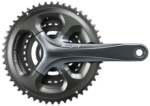 Shimano Tiagra FC-4703 Crankset - 165mm, 10-Speed, 50/39/30t, 110/74 Asymmetric BCD, Hollowtech II Spindle Interface, Gray