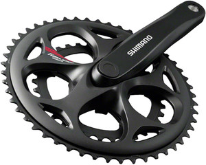 Shimano Tourney FC-A070 Crankset - 170mm, 7/8-Speed, 50/34t, Riveted, Square Taper JIS Spindle Interface, Black Shimano Tourney FC-A070 Crankset - 170mm, 7/8-Speed, 50/34t, Riveted, Square Taper JIS Spindle Interface, Black